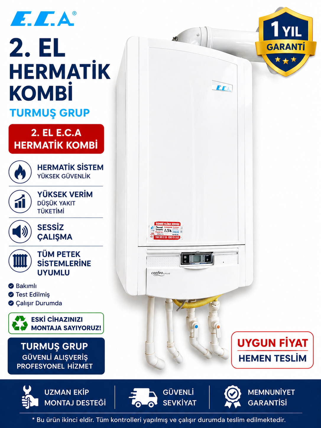 2. EL Eca Confeo Plus 24 Kw Hermatik Kombi
